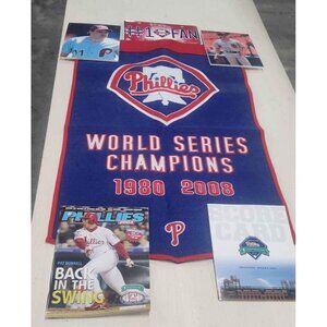 Philadelphia Phillies Dynasty Champions Wool Banner and other Fan Memorabilia